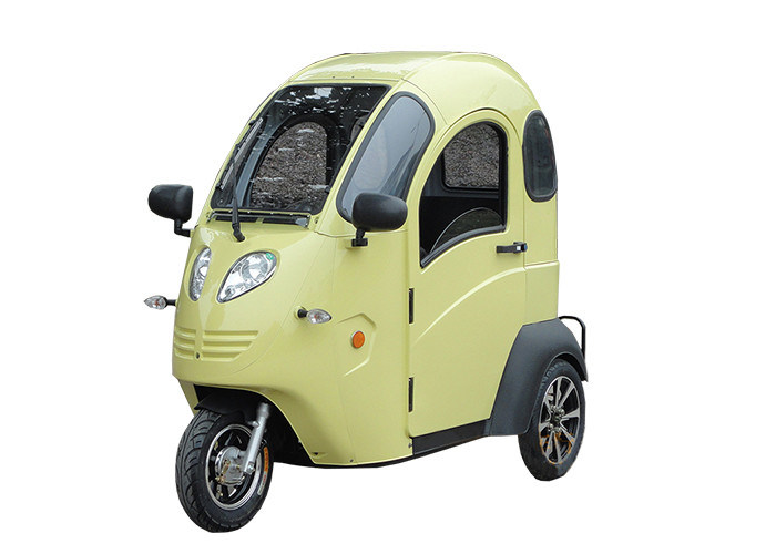 ABS Door Enclosed Electric Tricycle 60 V 800 W With Driving Range 3580km
