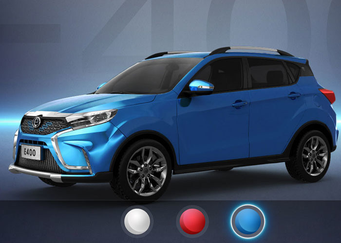 Red Economic Electric Cars , 100km/H Lithium Battery 350km Mini