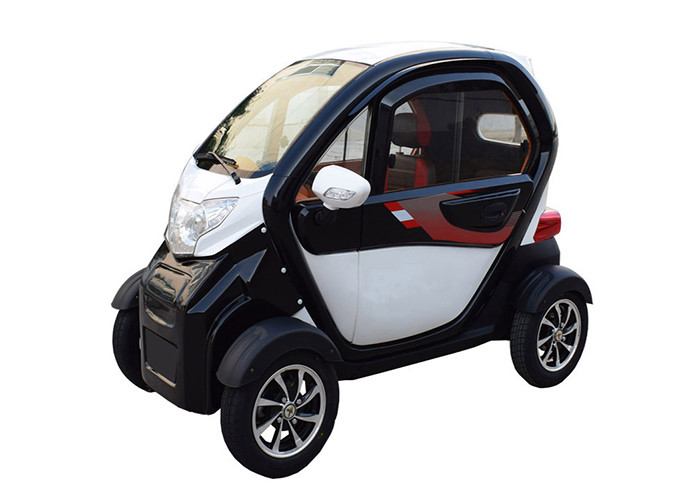 Long Range 1200 W Mini Electric Car White Color With 2 Seats