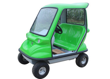 350 W DC Motor Electric Sightseeing Car With Double Seats Green Lead Acid Traction Battery