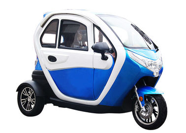 Three Wheels Enclosed Electric Tricycle 1500W Motor Aluminium Adjustable Seat