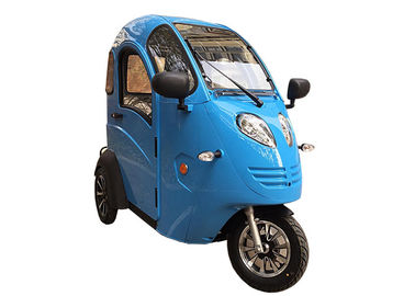 Passenger Seat Roof Covered Electric Bike , 800 W Enclosed 3 Wheel Motorcycle