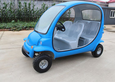 Blue Electric Sightseeing Car 4 Wheels For Renting 2250*1220*1550mm 7 Km/H Max