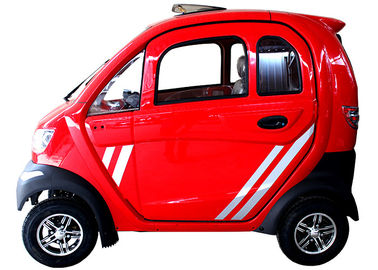 60km Travel Range Small Electric Cars , 60V 60Ah Battery Red Colour 4 Wheels Small Battery Car