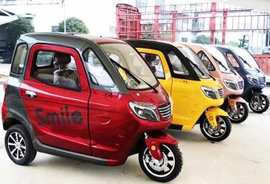 Silent Enclosed 1500W Passenger Electric Tricycle