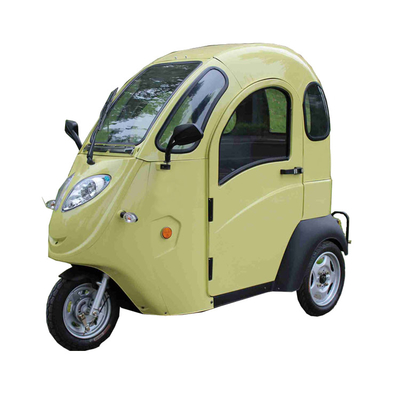 Plastic Cabin Passenger Covered Electric Tricycle 140kg Loading