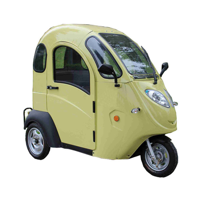 EEC Motorized 3 Wheel Electric Tricycle 800W 72V 20AH With Enclosed ABS Cabin