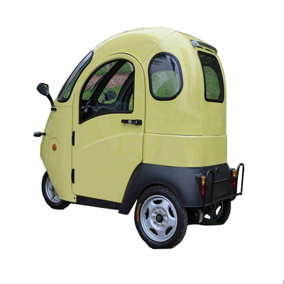 EEC Motorized 3 Wheel Electric Tricycle 800W 72V 20AH With Enclosed ABS Cabin