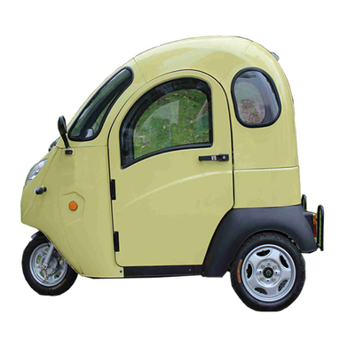 EEC Motorized 3 Wheel Electric Tricycle 800W 72V 20AH With Enclosed ABS Cabin