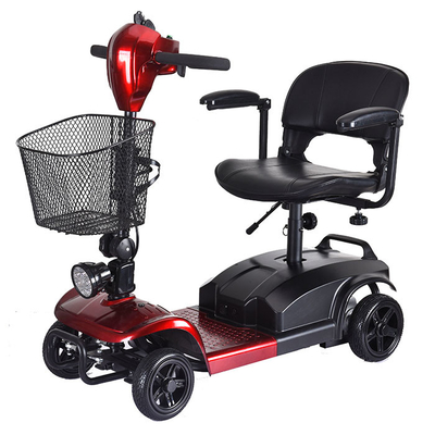 180W 4 Wheel Elderly Electric Mobility Scooter With 24V 12Ah Battery