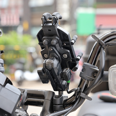 Removable Motorcycle Phone Holder Universal 360 Degree Adjustable Silicone Mobile Mount